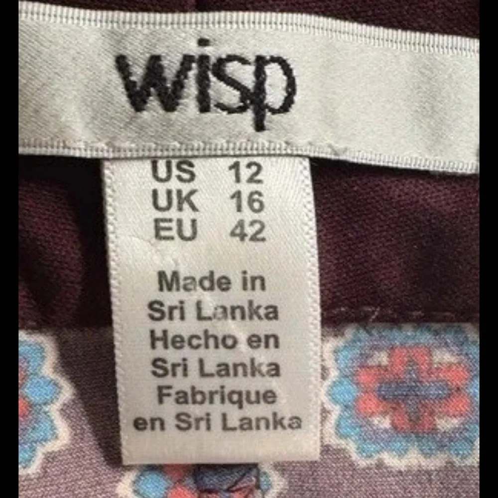 WISP Sleeveless Geometric Print V-Neck Vacation Maxi  Dress Size 12 - Picture 4 of 10